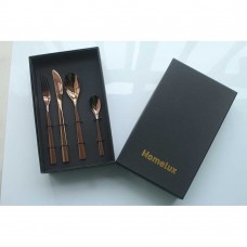 SET TACAMURI INOX, 24 PIESE, FINISAJ CUPRU LUCIOS