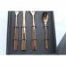 SET TACAMURI INOX, 24 PIESE, FINISAJ CUPRU LUCIOS