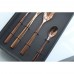 SET TACAMURI INOX, 24 PIESE, FINISAJ CUPRU LUCIOS