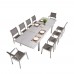 SET TERASA MASA EXTENSIBILA DIN ALUMINIU + 10 SCAUNE DIONIS LUX, CADRU ALUMINIU SLEFUIT