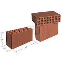 Bloc ceramic 365 x 115 x 238 E