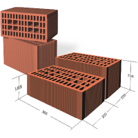 Bloc ceramic 365 x 200 x 188 E